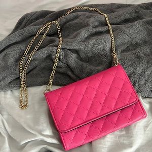 Pink crossbody bag